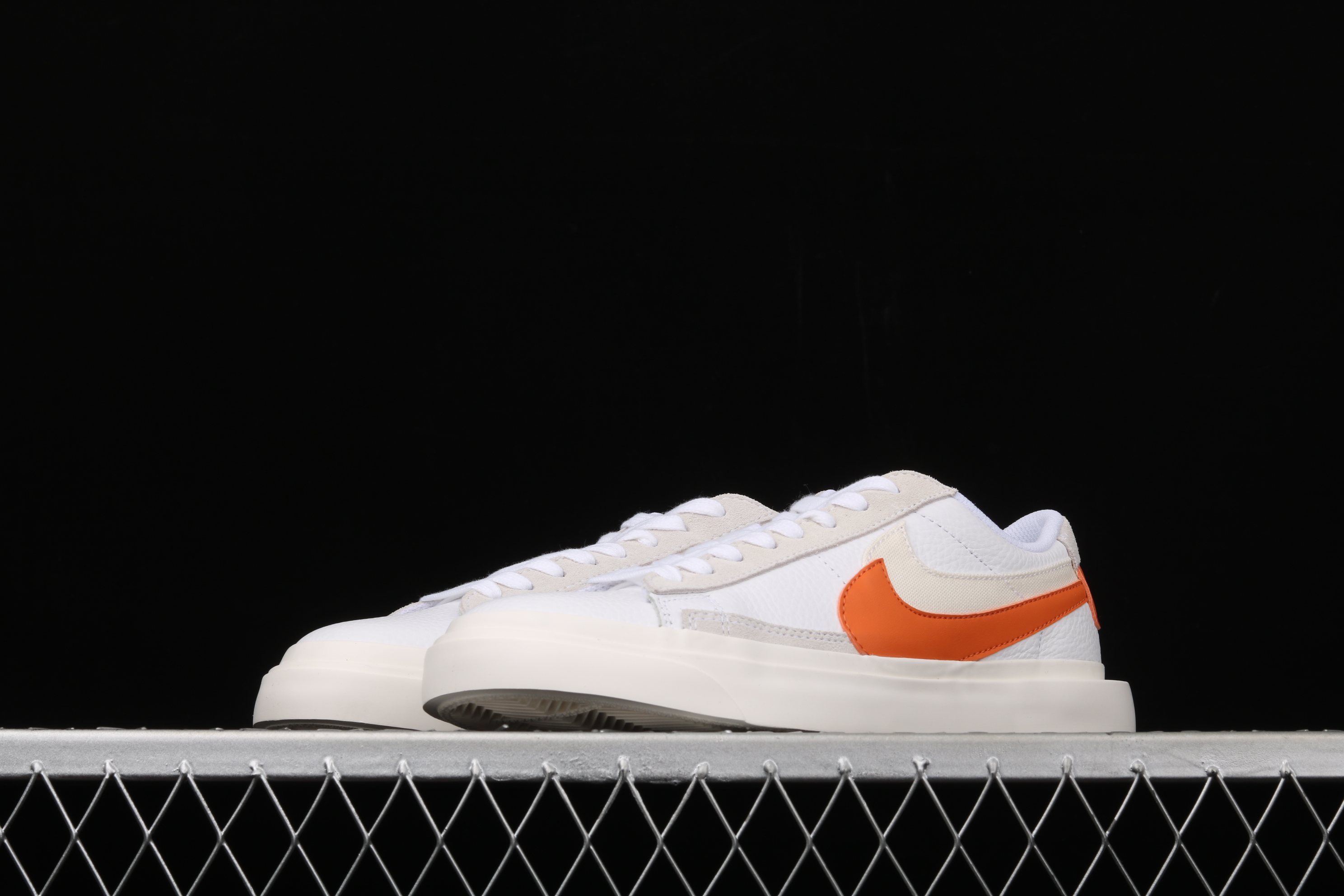 2020 Sacai x Nike Blazer Low White Orange Shoes